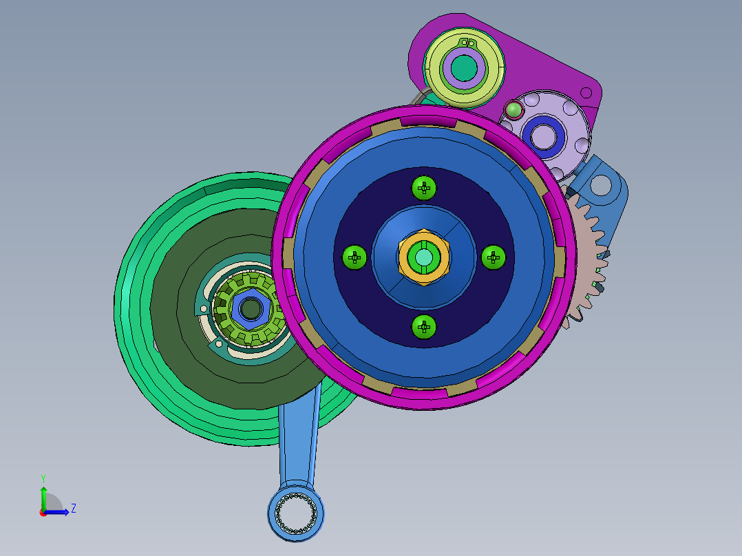 米纳雷利+P6变速齿轮箱内部结构 STEP格式左视图
