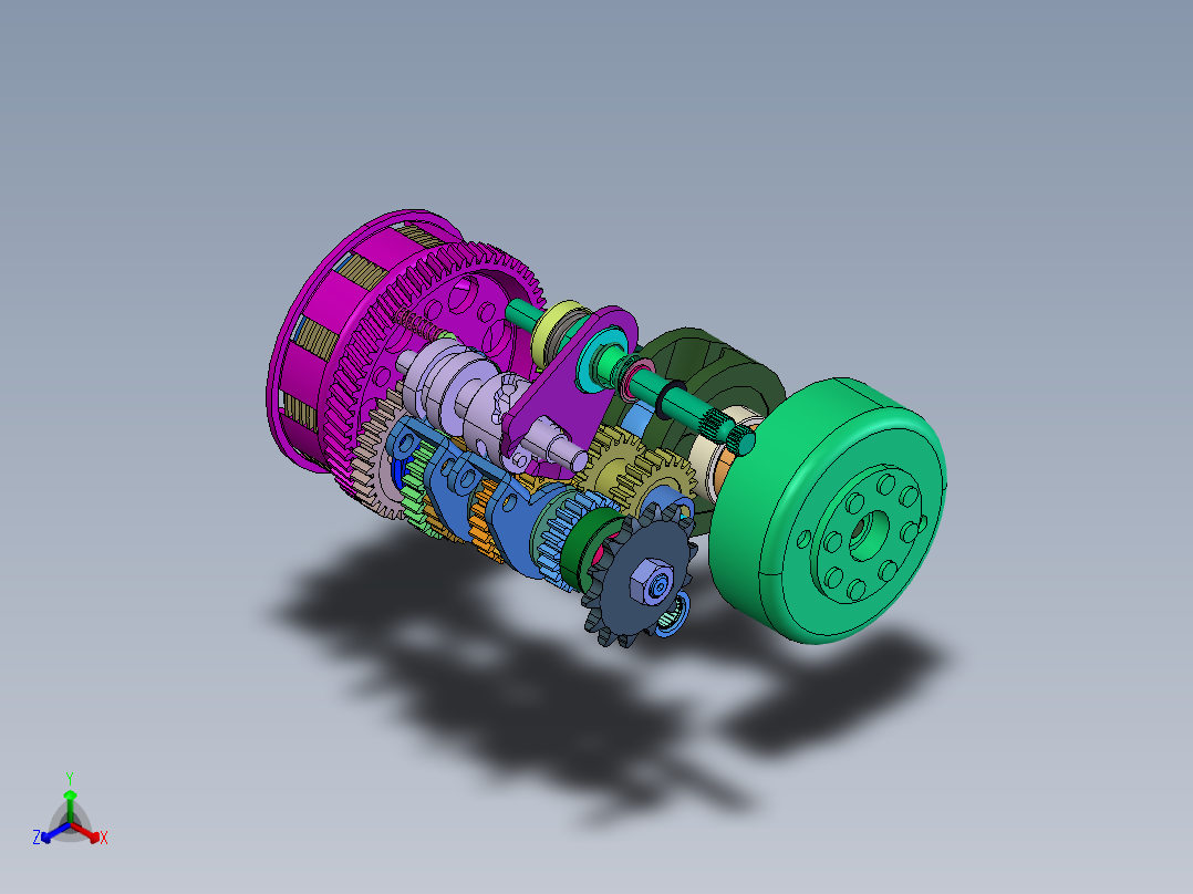 米纳雷利+P6变速齿轮箱内部结构 STEP格式正等轴测图