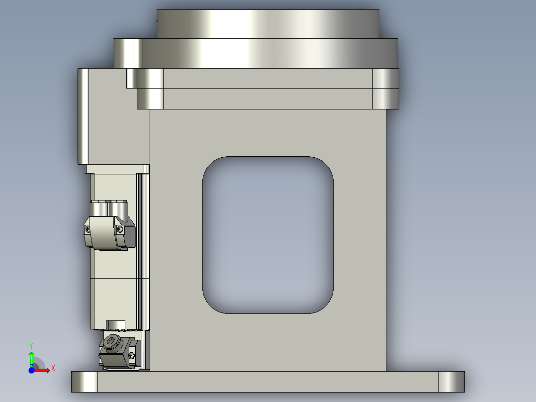水平回转机构前视图