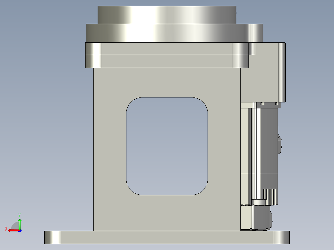 水平回转机构后视图