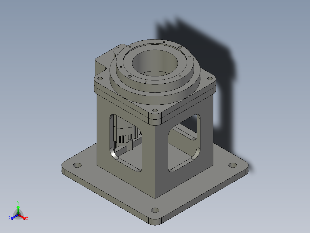 水平回转机构正等轴测图
