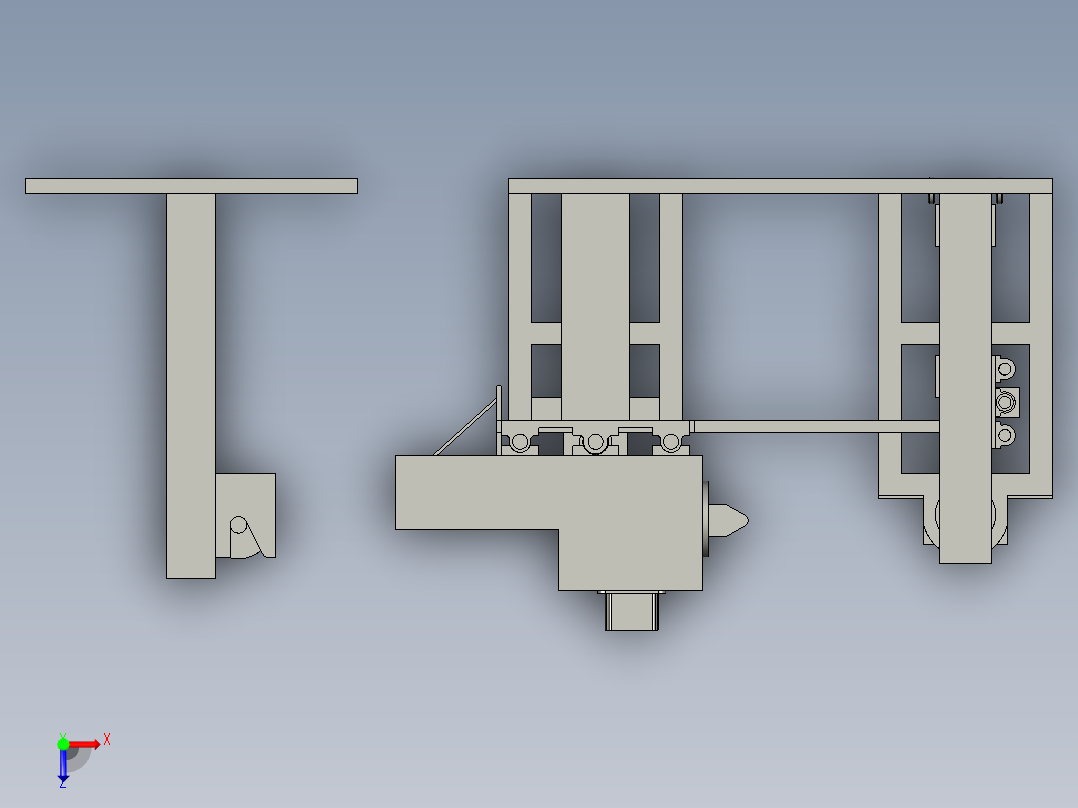 高效纺织纱线缠绕设备俯视图