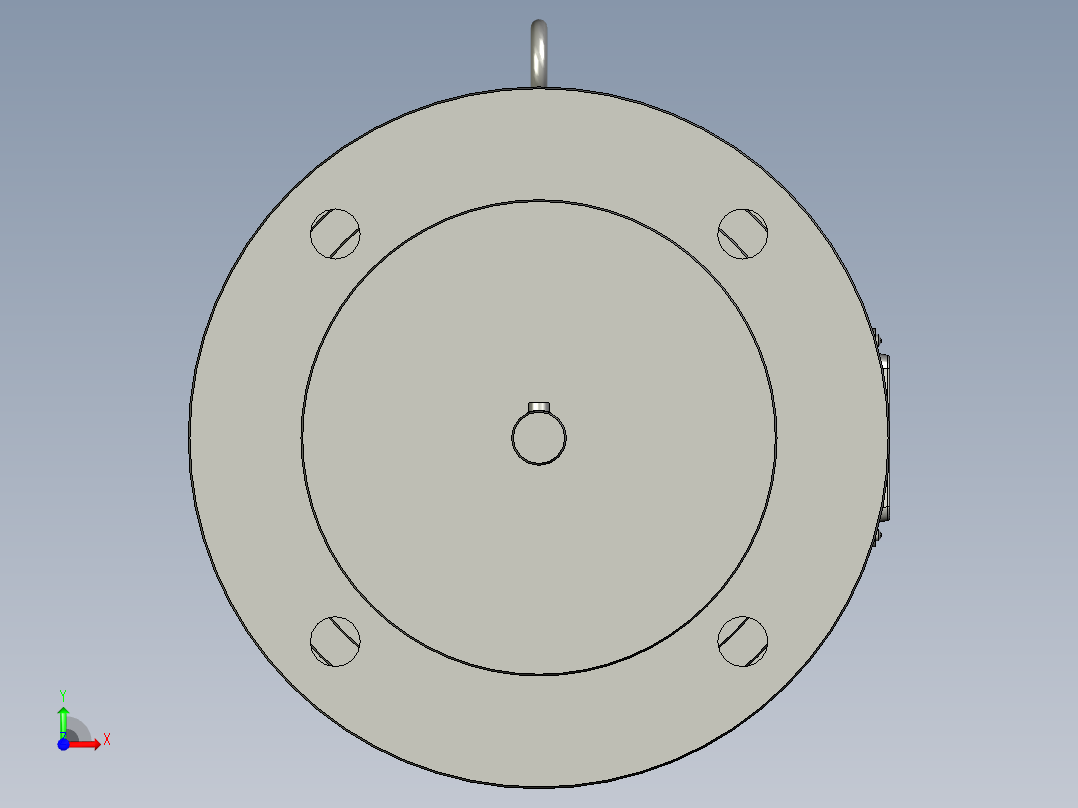 BWD型单级摆线针轮减速机BWD09-23-Y018-4P-M1-1_Y2系列电机前视图