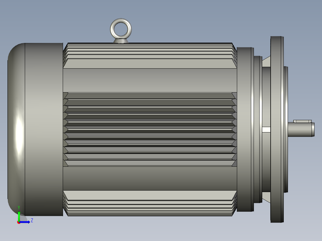 BWD型单级摆线针轮减速机BWD09-23-Y018-4P-M1-1_Y2系列电机左视图