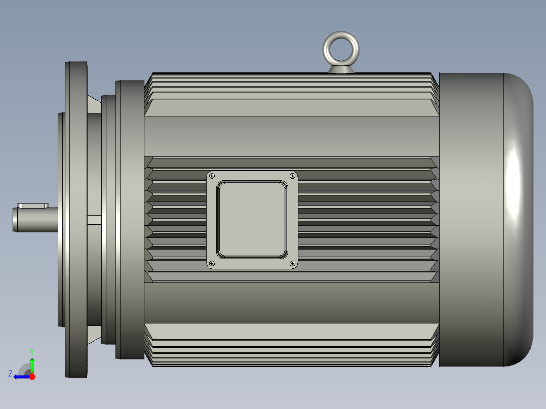 BWD型单级摆线针轮减速机BWD09-23-Y018-4P-M1-1_Y2系列电机右视图