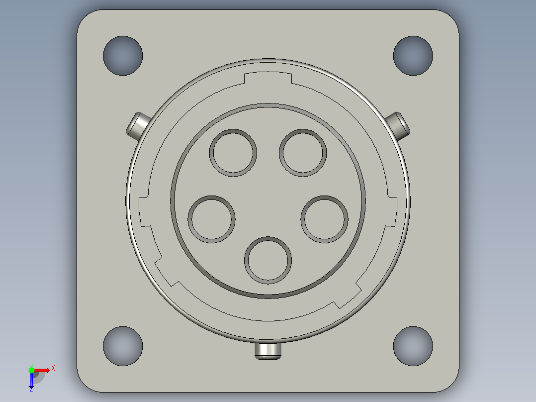 手动控制插座俯视图