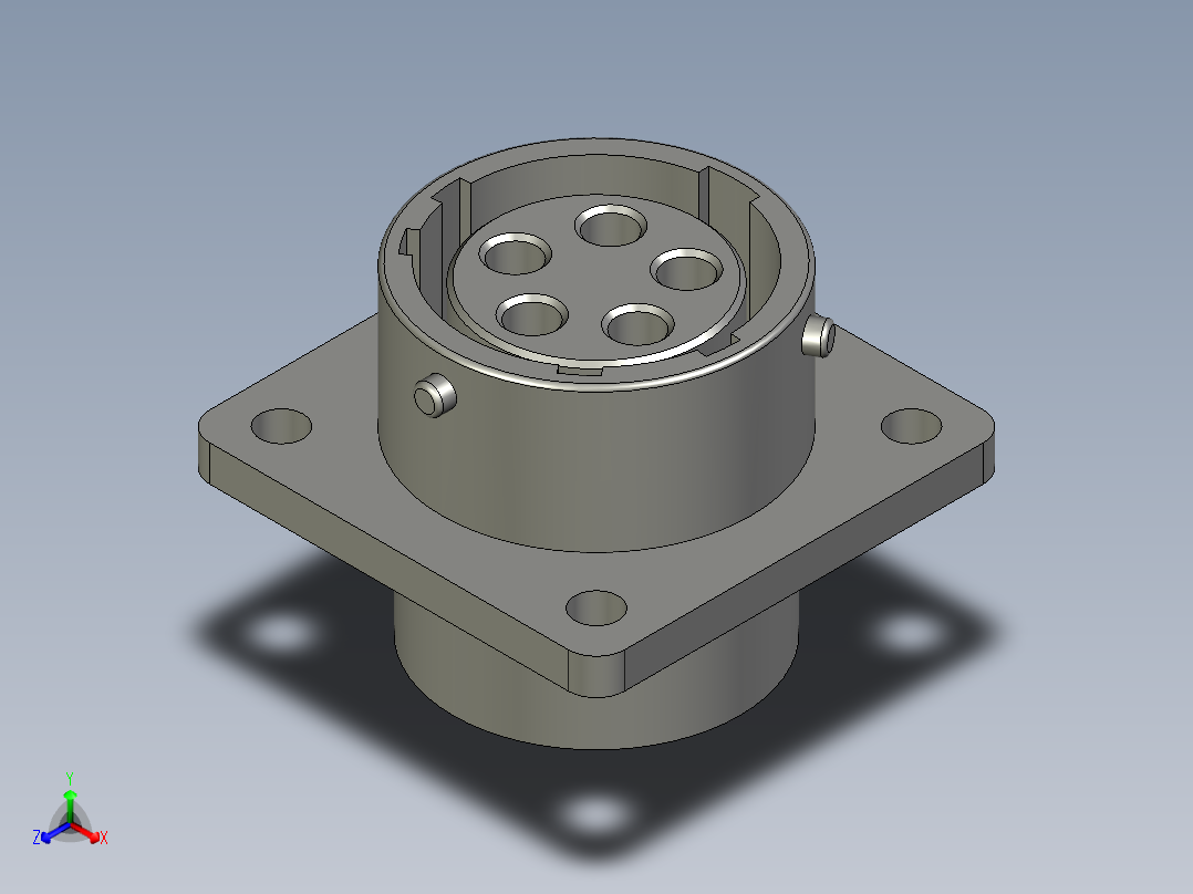 手动控制插座正等轴测图