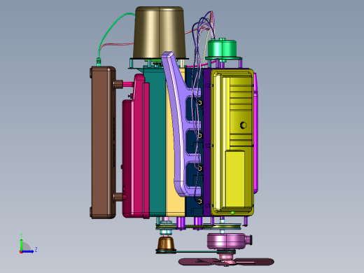 金属拼装模型动力机械结构左视缩略图