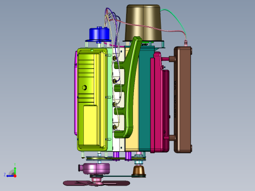 金属拼装模型动力机械结构右视缩略图
