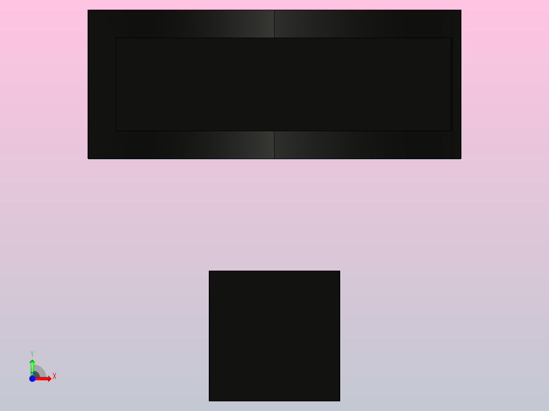 玻璃桌子前视图