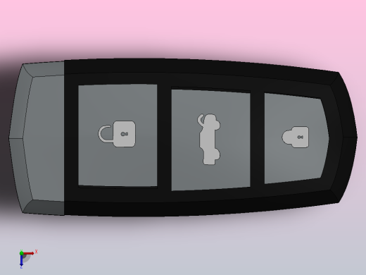 现代汽车钥匙遥控器俯视缩略图