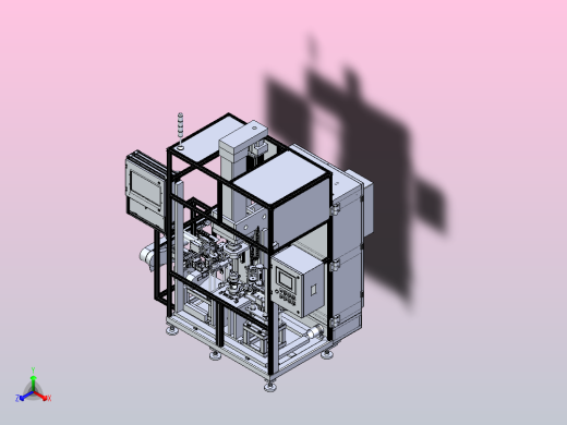 汽车前转向节压装机3D图纸