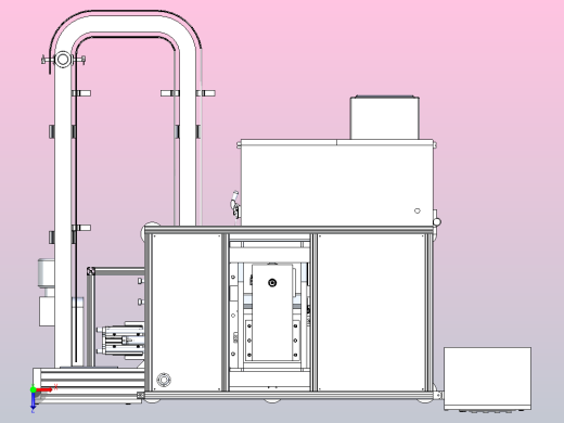 汽车前转向节压装机3D图纸俯视缩略图