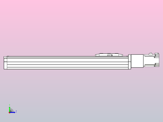 滚珠丝杠直线轴内置导轨TPA-GCR-80-1610C-L400-M-M40-N3左视缩略图