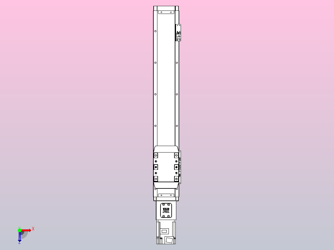 滚珠丝杠直线轴内置导轨TPA-GCR-80-1610C-L400-M-M40-N3俯视图