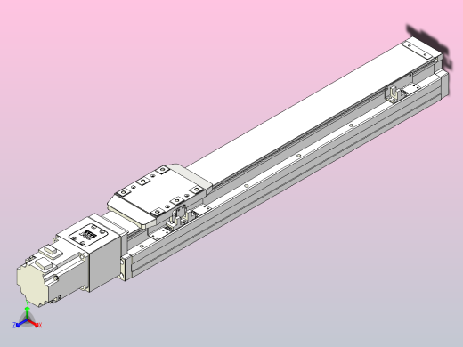 滚珠丝杠直线轴内置导轨TPA-GCR-80-1610C-L400-M-M40-N3正等轴测缩略图