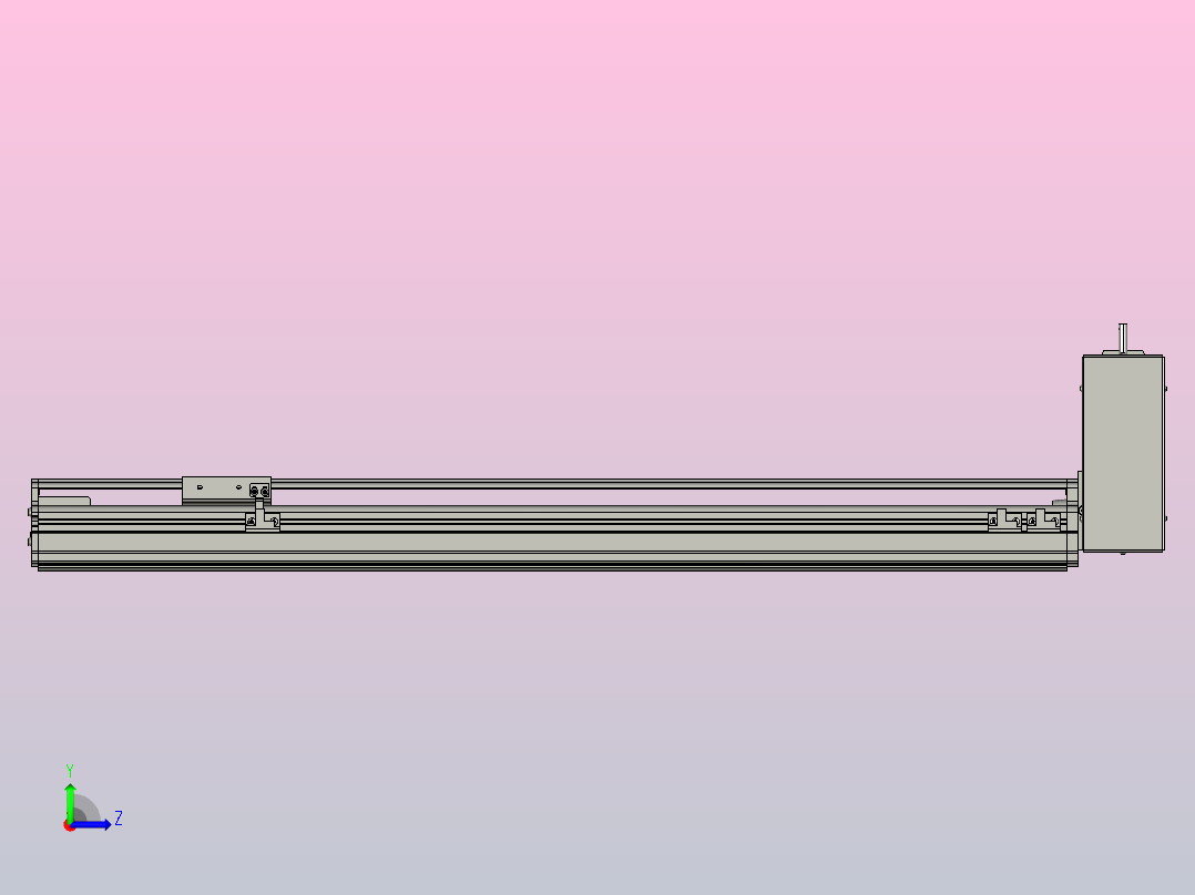 MT75BT半封闭皮带滑台[MT75BT.L80.600.LU.P40.C3]左视图