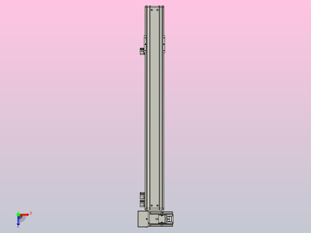 MT75BT半封闭皮带滑台[MT75BT.L80.600.LU.P40.C3]俯视图
