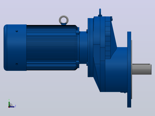 RXF107法兰轴伸式安装斜齿轮减速机RX107-Y7.5-4P-132M-M1-0°-Φ450左视缩略图