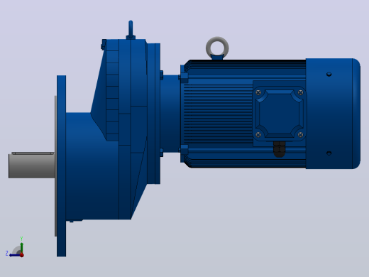 RXF107法兰轴伸式安装斜齿轮减速机RX107-Y7.5-4P-132M-M1-0°-Φ450右视缩略图