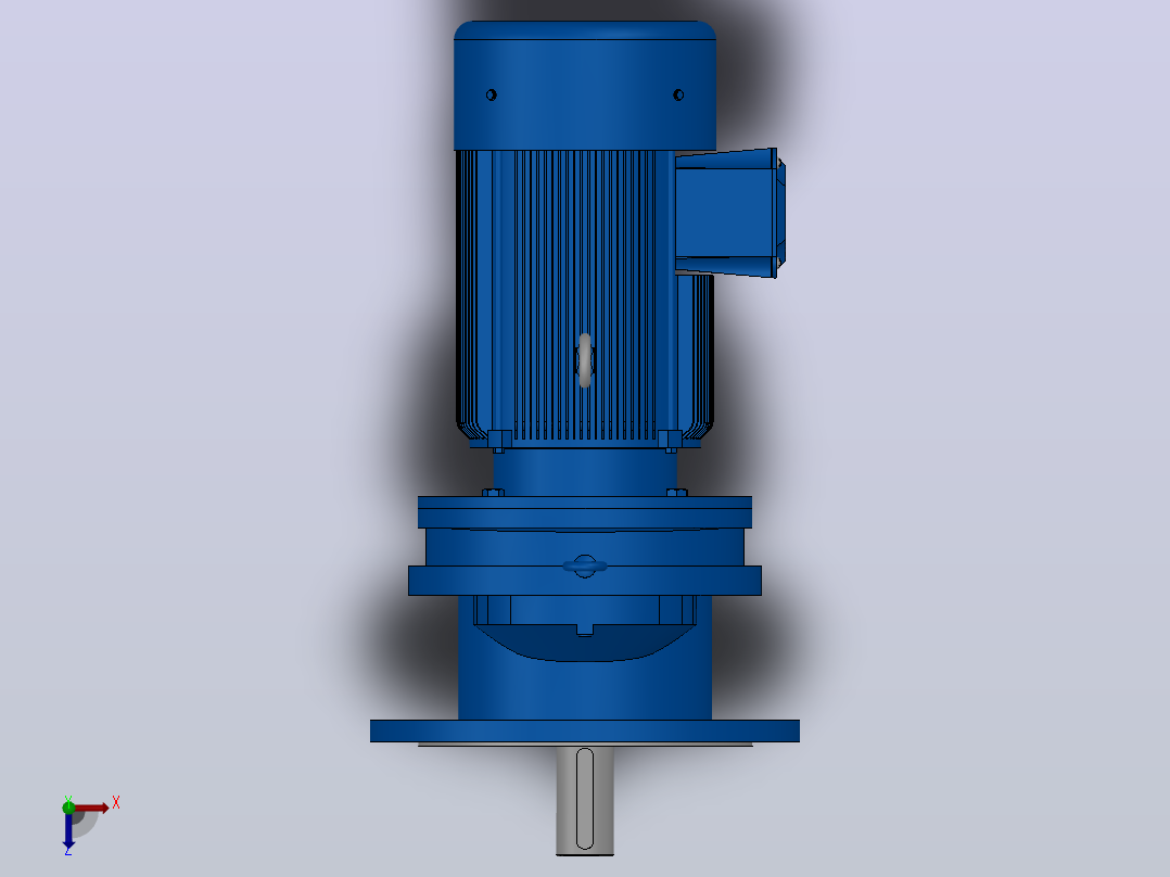 RXF107法兰轴伸式安装斜齿轮减速机RX107-Y7.5-4P-132M-M1-0°-Φ450俯视图