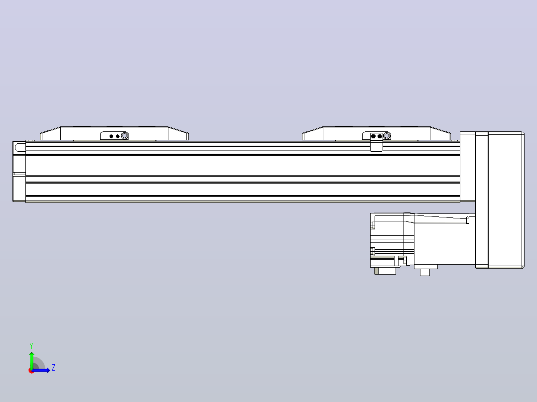滚珠丝杠线性轴TPA-GCRS-50-1205C-L25-MP-M10-N3左视图