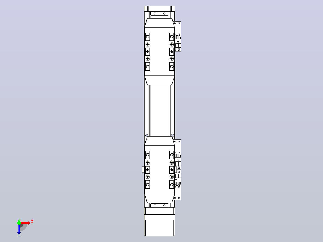 滚珠丝杠线性轴TPA-GCRS-50-1205C-L25-MP-M10-N3俯视图