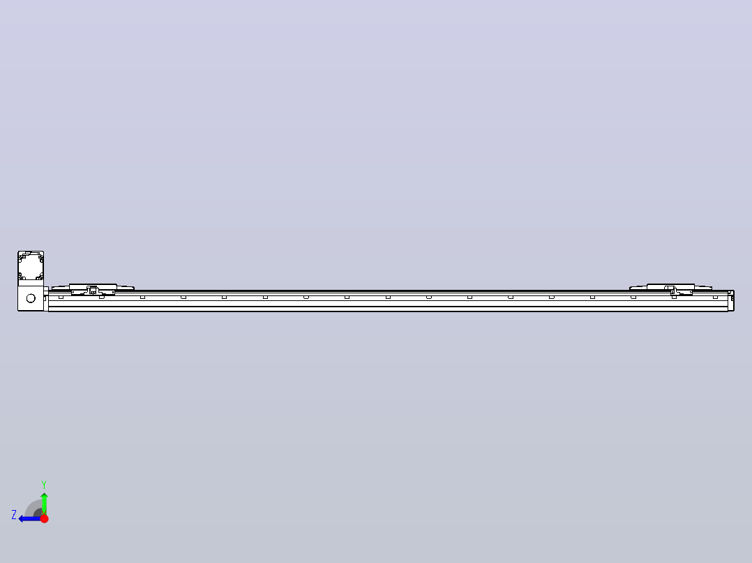 皮带直线轴双滑块型TPA-GCBS-120-P70-L600-LU-M20-N3右视图