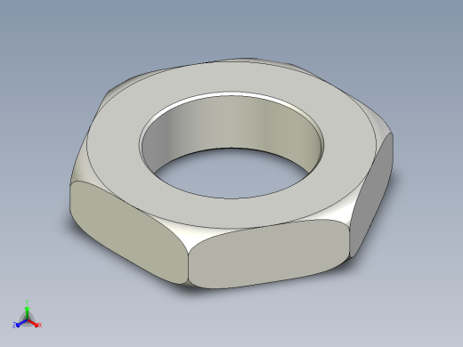 薄锁紧螺母-包含所有配置的Solidworks零件文件