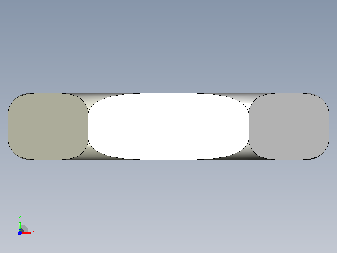 薄锁紧螺母-包含所有配置的Solidworks零件文件前视图