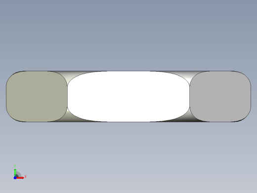 薄锁紧螺母-包含所有配置的Solidworks零件文件前视缩略图