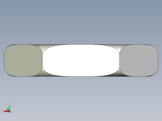 薄锁紧螺母-包含所有配置的Solidworks零件文件后视缩略图