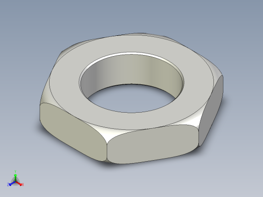 薄锁紧螺母-包含所有配置的Solidworks零件文件正等轴测缩略图