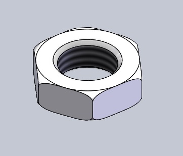 薄锁紧螺母-包含所有配置的Solidworks零件文件