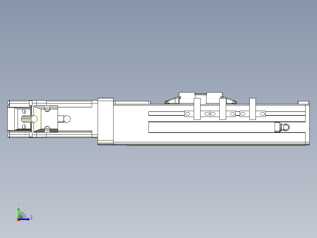 无尘螺杆滑台KCH5M-50-BC-100W-C4左视图