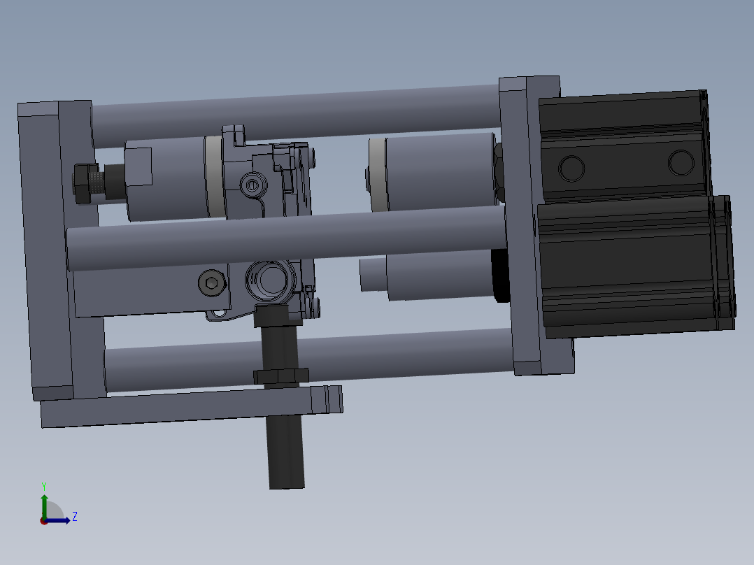 喷气管总成装电磁阀之前测气密性工装左视图