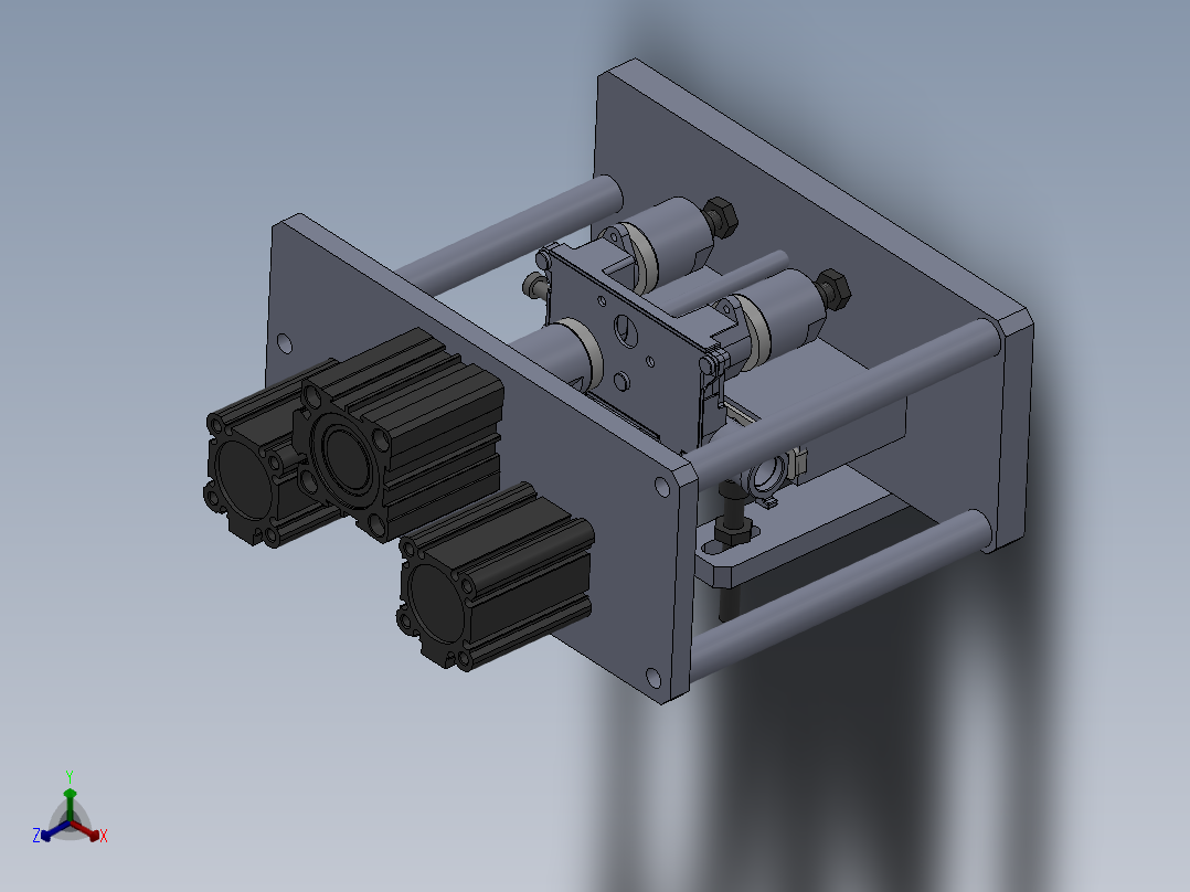 喷气管总成装电磁阀之前测气密性工装正等轴测图