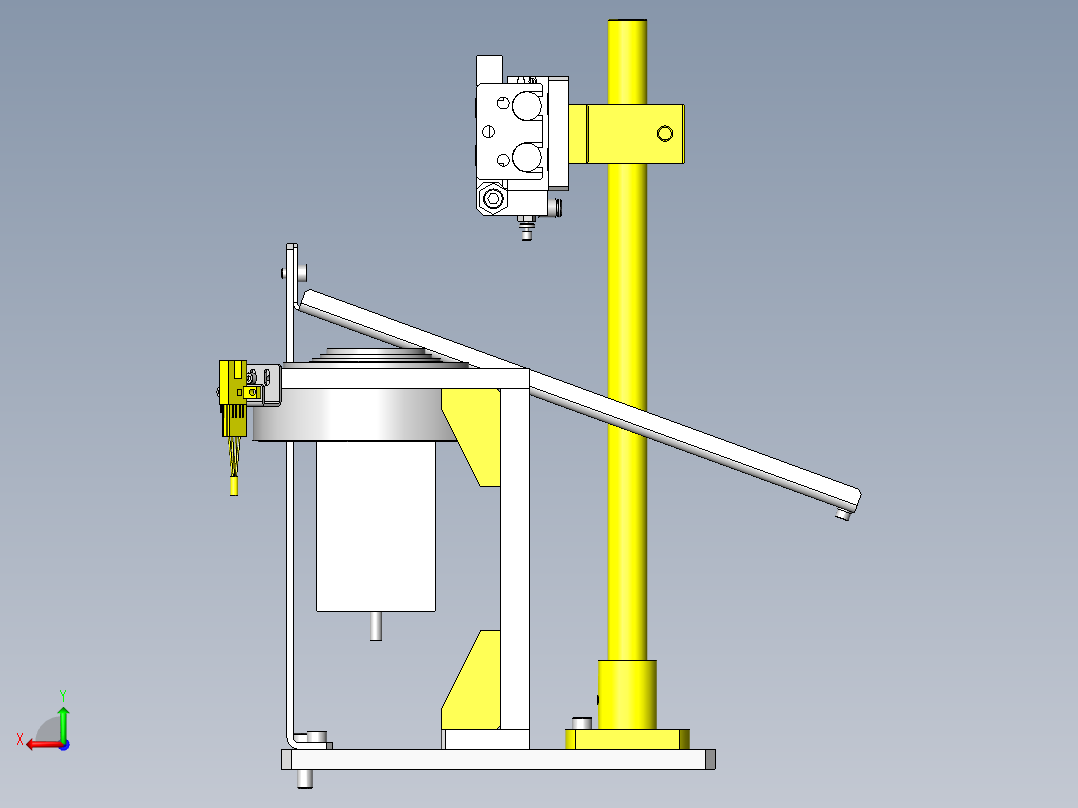 旋钮转台后视图