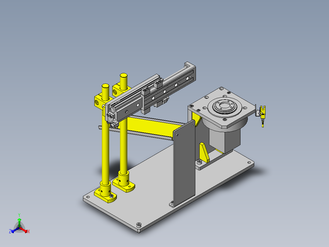 旋钮转台正等轴测图