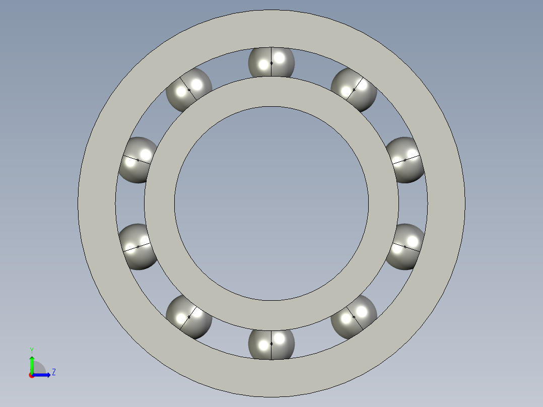 基于有限元法的滚动轴承结构和模态分析与研究(说明书+模型+分析图片)左视图