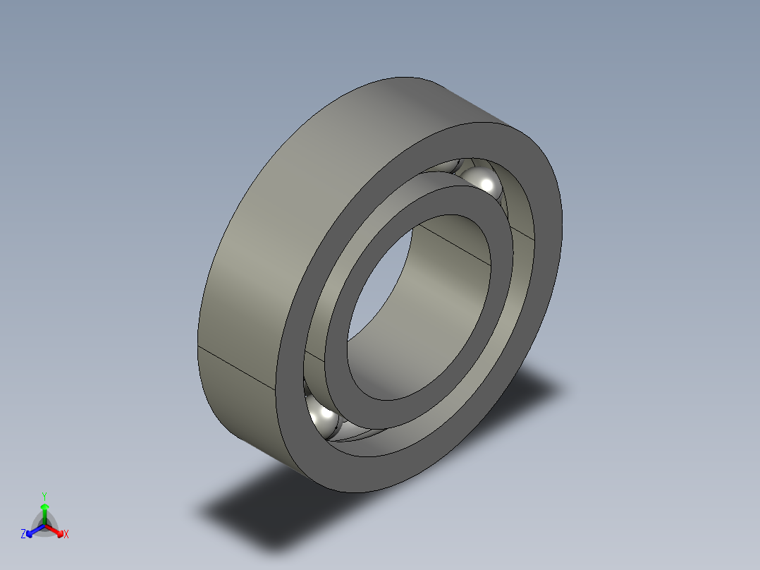 基于有限元法的滚动轴承结构和模态分析与研究(说明书+模型+分析图片)正等轴测图