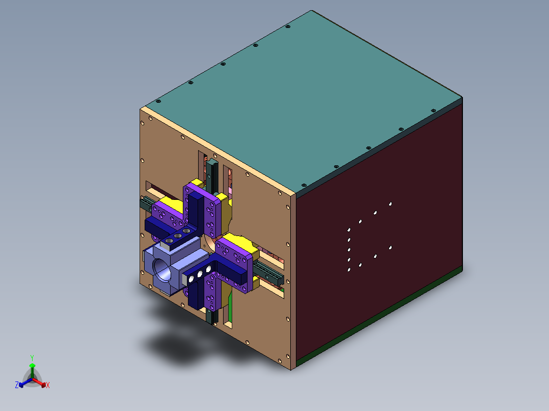 金属管热压缩口机sw20可编辑正等轴测图