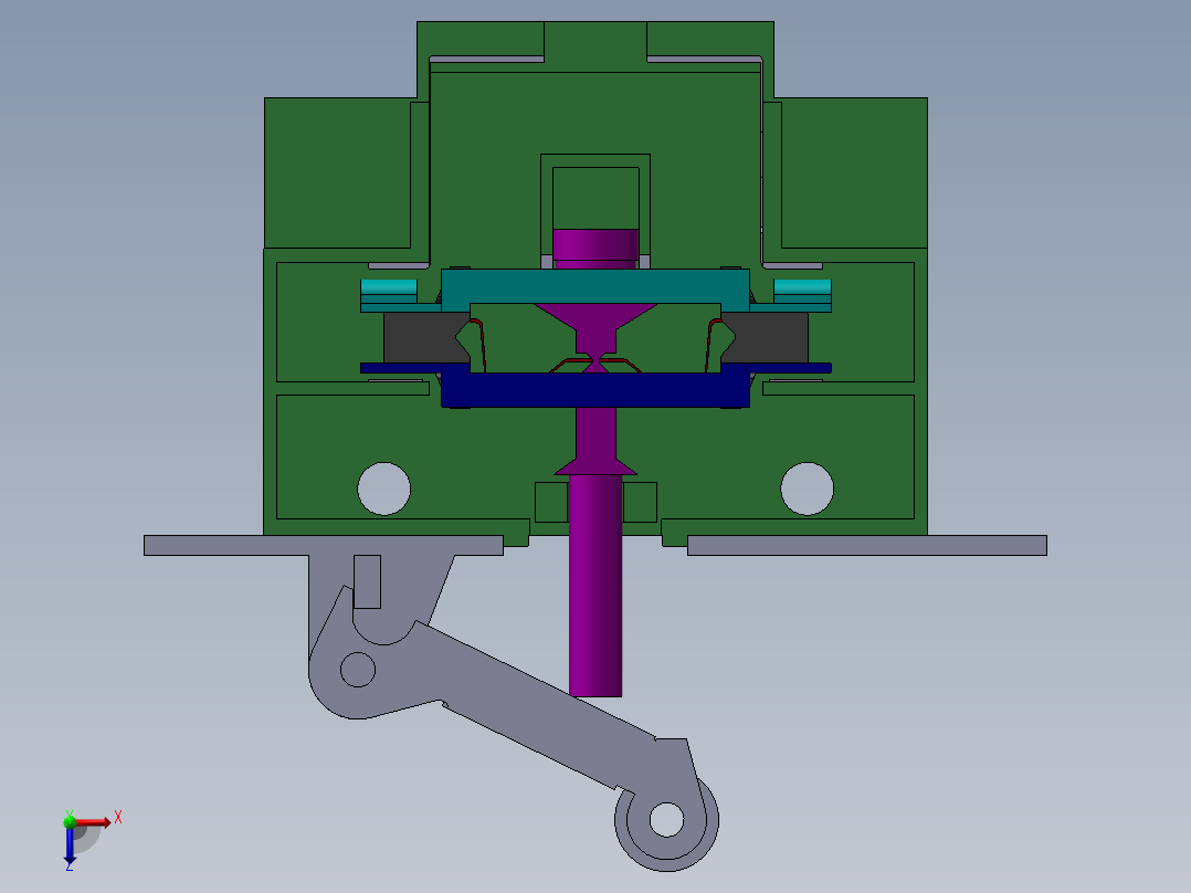 微动开关 有仿真有视频有i文件3D模型（2）俯视图
