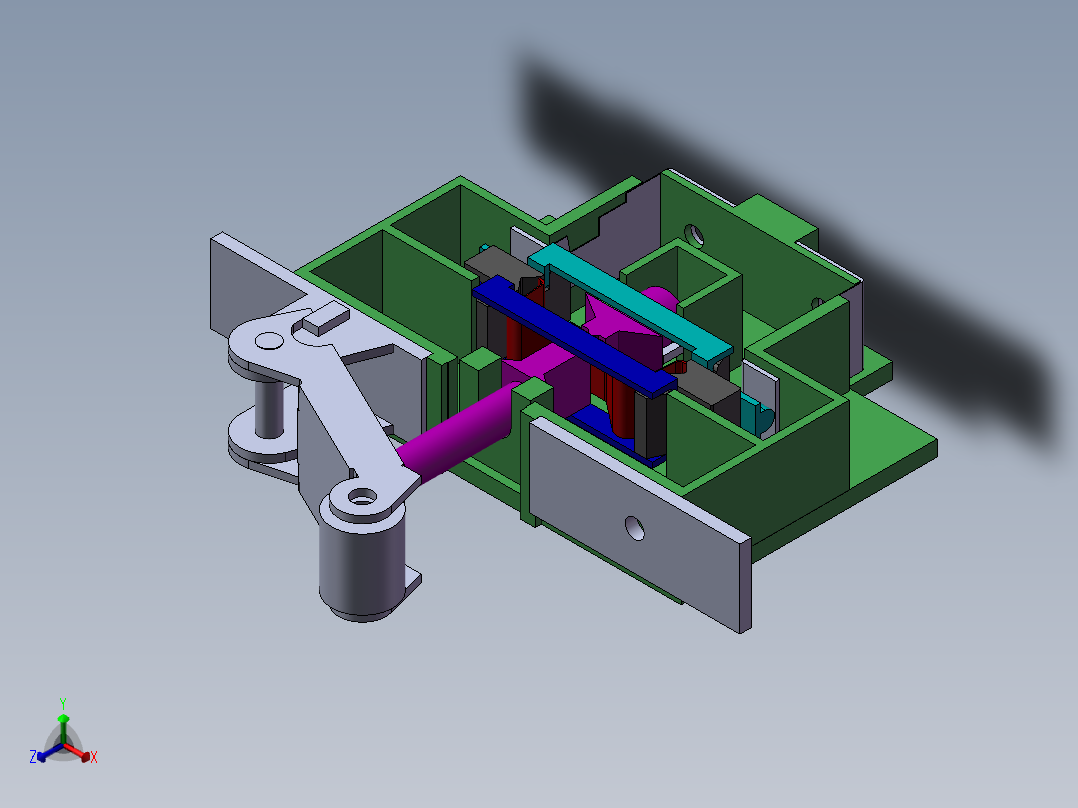微动开关 有仿真有视频有i文件3D模型（2）正等轴测图