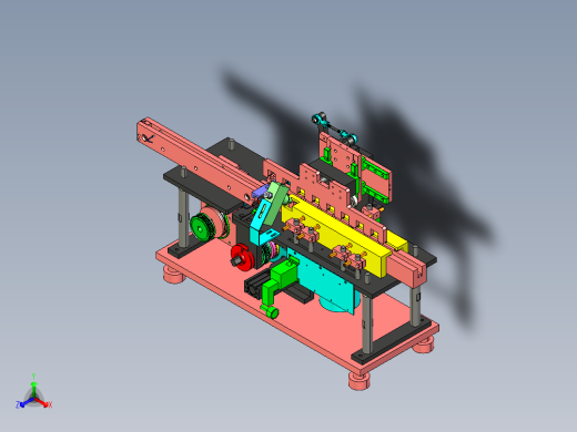 凸轮搬运吹气除尘机stp版