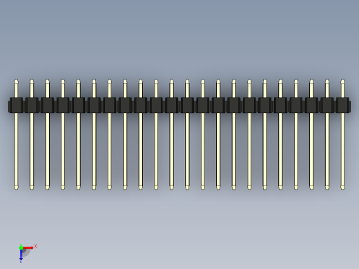 彩色公头100mil（2.54mm）系列-DS1021_black_1x22p_100mil_Type5_rev1.0俯视缩略图