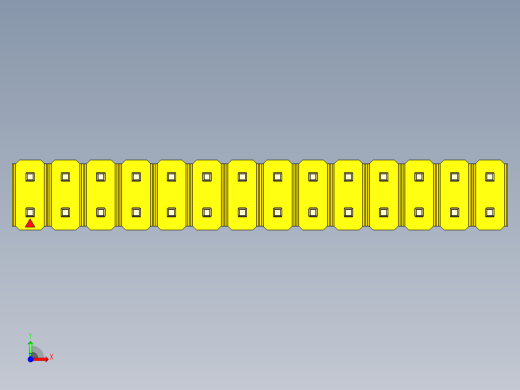 彩色公头100mil（2.54mm）系列-DS1021_yellow_2x14p_100mil_Type19_rev1.0前视缩略图
