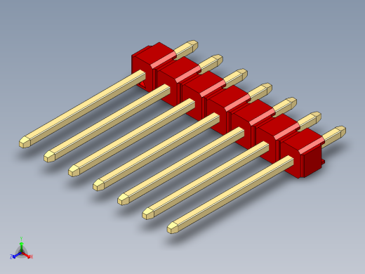 彩色公头100mil（2.54mm）系列-DS1021_red_1x07p_100mil_Type5_rev1.0