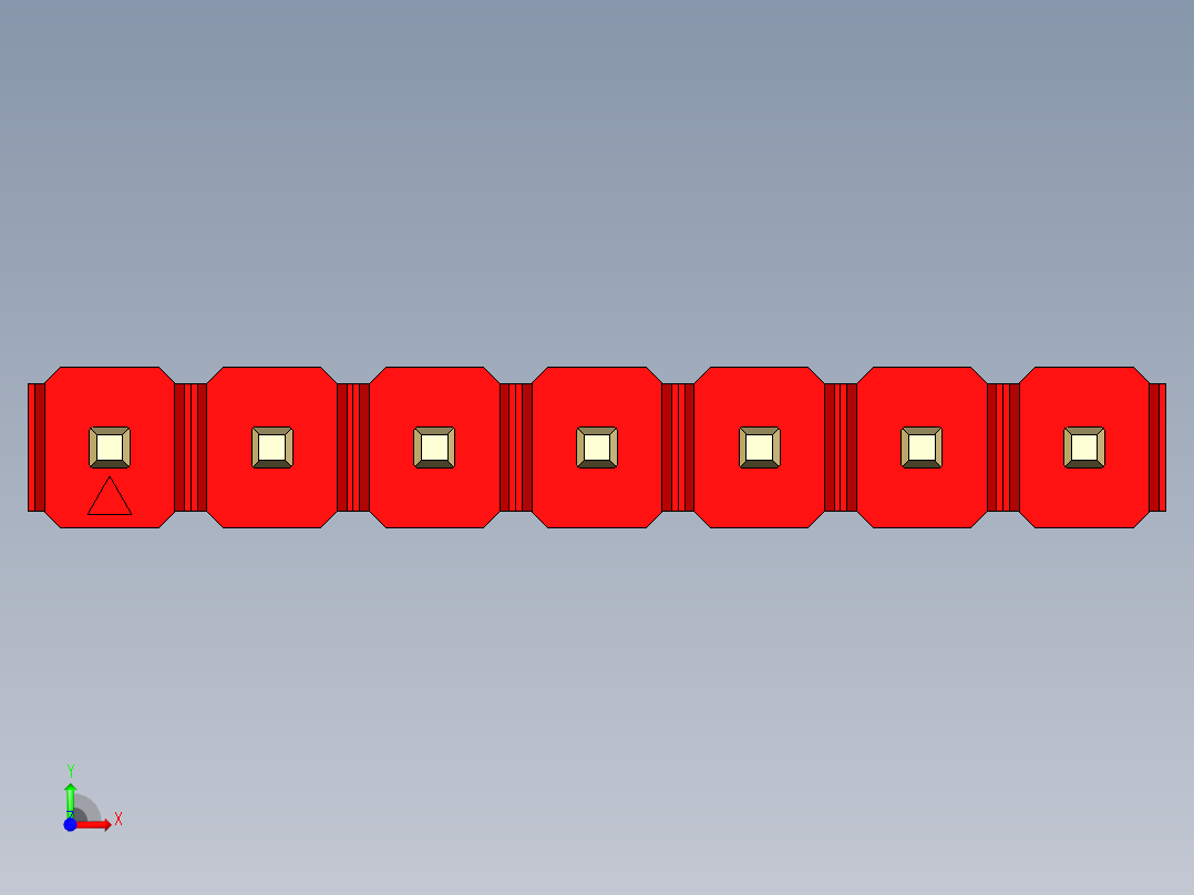 彩色公头100mil（2.54mm）系列-DS1021_red_1x07p_100mil_Type5_rev1.0前视图