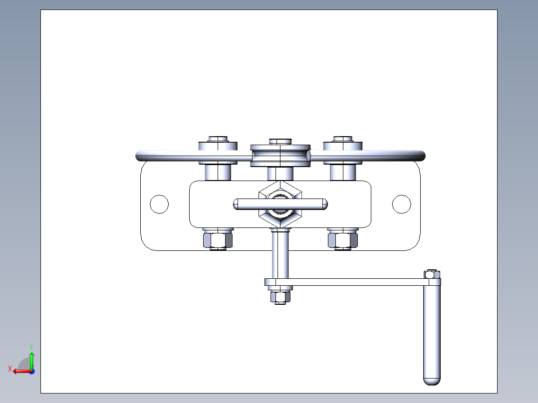 弯管机模型后视图